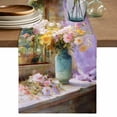 thumbnail image 1 of Spring Flowers Cotton Linen Table Runner for Dining Kitchen, Vintage Middle Century Abstract Oil Painting Wedding Outdoor Party Tablerunners, Dresser Scarf Coffee Tablecloth Runners 13x72 Inches, 1 of 9