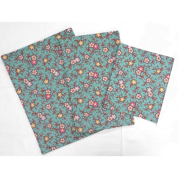 Spring Flowers Countertop Appliance Slider Mats by Penny's Needful Things (Teal) Medium