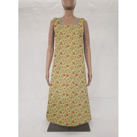 Spring Flowers Cross Back Apron by Penny's Needful Things (Green)