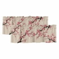 thumbnail image 1 of Spring Flowers Curtain Valances for Windows, Kitchen Valance Window Treatments Panel 2 Pack, Country Pink Peach Blossoms Botanical Floral Rod Pocket Short Curtains for Bathroom Bedroom 54 x 18 Inch, 1 of 8