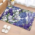 thumbnail image 1 of Spring Flowers Entryway Rug 2'x3'&nbsp; Non Slip Front Door Mats, Purple Hydrangea Orchid Floral Country Entrance Rugs Indoor Outdoor Carpet, Washable Floor Mats Small Area Rug for Bedroom Kitchen, 1 of 8