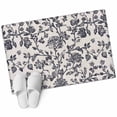 thumbnail image 1 of Spring Flowers Entryway Rug 2x3 Area Rug Washable Indoor Doormat Small Bathroom Rugs Low Pile Accent Throw Rugs Farmhouse Dark Blue Pastoral Floral Leaf Floor Carpet for Kitchen Bedroom Entrance, 1 of 9