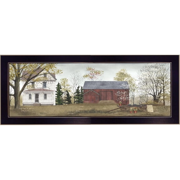 Spring Flowers For Sale By Billy Jacobs, Ready to Hang Framed Print, 20 Inch x 8 Inch, Earthtone