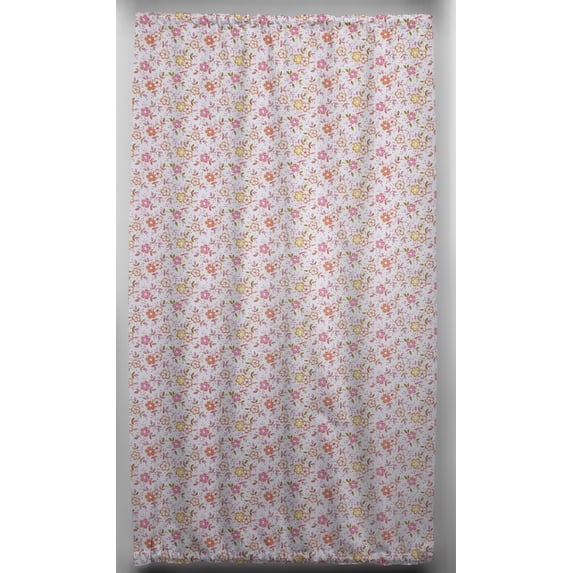 Spring Flowers French Door Curtain Panel with Tie Back by Penny's Needful Things (Lined) (Pink)
