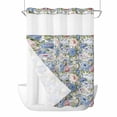 thumbnail image 1 of Spring Flowers No Hooks Shower Curtain with Snap-in Liner Watercolor Country Blue Pink White Floral Green Leaf Shower Curtains for Bathroom, Waterproof, Easy Install, Washable 72"x84", 1 of 9