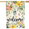 thumbnail image 1 of Spring Flowers House Flag 28 x 40 Inch Double Sided, Seasonal Welcome Yard Outdoor Flag, 1 of 7