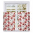 thumbnail image 1 of Spring Flowers Kitchen Curtains 45 Inch Length, Farmhouse Chinese Pink White Floral Tiers Curtains for Bathroom Bedroom Cafe, Light Filtering Small Window Treatment Short Drapes 2 Panels 42"Wx45"L, 1 of 8
