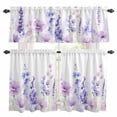 thumbnail image 1 of Spring Flowers Kitchen Curtains Sets for Windows 36 Inch Length, Watercolor Idyllic Lavender Purple Plant Rod Pocket Window Treatments Tier Curtains and Valances Set for Bedroom/Bathroom, 1 of 8