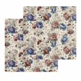 thumbnail image 1 of Spring Flowers Kitchen Dish Towels for Drying Dishes Set of 2, Farmhouse Botanical Seasonal Floral Herbs Waffle Weave Microfiber Hand Tea Bathroom Towels Quick Dry & Absorbent Towel 12x12, 1 of 7