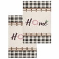 thumbnail image 1 of Spring Flowers Kitchen Dish Towels for Drying Dishes Set of 2, Vintage Watercolor Black Plaid on Linen Waffle Weave Microfiber Hand Tea Bathroom Towels Quick Dry & Absorbent Towel 15.7x23.6, 1 of 7