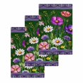 thumbnail image 1 of Spring Flowers Kitchen Dish Towels for Drying Dishes Set of 3, Boho Botanical Budding Garden Florals Waffle Weave Microfiber Hand Tea Bathroom Towels Quick Dry & Absorbent Towel 15.7x23.6, 1 of 7