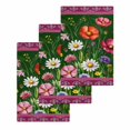 thumbnail image 1 of Spring Flowers Kitchen Dish Towels for Drying Dishes Set of 3, Purple Boho Farmhouse Botanical Florals Waffle Weave Microfiber Hand Tea Bathroom Towels Quick Dry & Absorbent Towel 15.7x23.6, 1 of 7