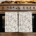 thumbnail image 1 of Spring Flowers Kitchen Towels Set of 3, Blue Pink Floral Leaves Farmhouse Vintage Plants Absorbent Dish Towels for Kitchen, Microfiber Hand Towel, Quick Drying Tea Towel for Cleaning Dishcloths, 1 of 7