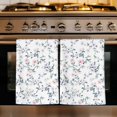 thumbnail image 1 of Spring Flowers Kitchen Towels Set of 3, Blue Pink Floral Leaves Pastoral Botanical Absorbent Dish Towels for Kitchen, Microfiber Hand Towel, Quick Drying Tea Towel for Cleaning Decorative Dishcloths, 1 of 7