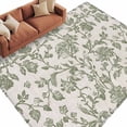thumbnail image 1 of Spring Flowers Large Area Rugs for Bedroom Living Room, Soft Non Slip Carpet Bedside Rug, Farmhouse Sage Green Pastoral Floral Leaf Rectangular Floor Cover Kitchen Accent Rug 5'x8' for Office, 1 of 9