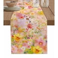 thumbnail image 1 of Spring Flowers Oil Painting Abstract Table Runner Wedding Decor Table Runner Holiday Dining Table Decor Linen Tablecloth, 1 of 6