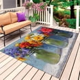 thumbnail image 1 of Spring Flowers Outdoor Rug 3x5 Ft, Non Slip Washable Area Rug, Rustic Botanical Vases Floral Oil Painting Patio Rugs Carpet Runner, Large Floor Mat for Indoor/Outdoor Deck Porch Camping, 1 of 8