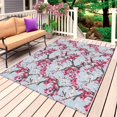 thumbnail image 1 of Spring Flowers Outdoor Rug 5x8 Ft, Non Slip Washable Area Rug, Chinese Pink Peach Blossoms Branches Patio Rugs Carpet Runner, Large Floor Mat for Indoor/Outdoor Deck Porch Camping, 1 of 8