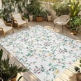 thumbnail image 1 of Spring Flowers Outdoor Rug for Patio/Deck/Porch, Non-Slip Large Area Rug 5 x 7 Ft, Yellow Pink Floral Leaves Country Farm Plants Indoor Outdoor Rugs Washable Area Rugs, Camping Rug Carpet Runner, 1 of 8