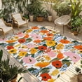 thumbnail image 1 of Spring Flowers Outdoor Rug for Patio/Deck/Porch, Non-Slip Large Area Rug 5 x 8 Ft, Watercolor Floral Daisy Poppy Plants Rustic Indoor Outdoor Rugs Washable Area Rugs, Camping Rug Carpet Runner, 1 of 8