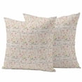 thumbnail image 1 of Spring Flowers Pillow Covers 2 Pack Watercolor Blue Dragonfly Pink Floral Leaf Linen Texture Pillowcase Waterproof Outdoor Throw Pillow Cover for Patio Garden Square Cushion 20”x20”, 1 of 9