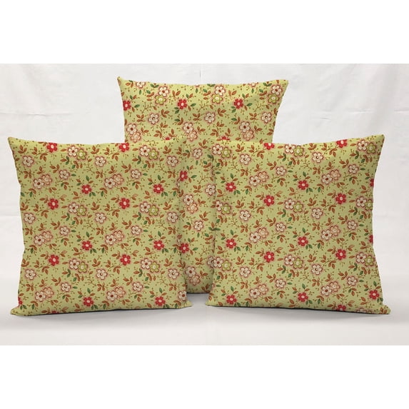 Spring Flowers Pillowcase / Pillow Cover by Penny's Needful Things (12 x 16) (Green)