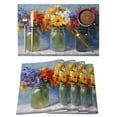 thumbnail image 1 of Spring Flowers Placemats Set of 12 Rustic Botanical Vases Floral Oil Painting Place Mats Indoor Wipeable Table Mats Washable Dining Table Placemats for Kitchen Holiday Party Home Decor 13x19 Inch, 1 of 9