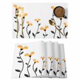 thumbnail image 1 of Spring Flowers Placemats Set of 8, Modern Simple Floral Plants Lines Art Placemats for Dining Table, Place Mats for Kitchen Tabletop, Waterproof Wipeable Dining Table Mats Set, 1 of 9