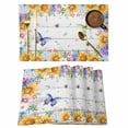 thumbnail image 1 of Spring Flowers Placemats Set of 8, Watercolor Sunflowers Daisy Butterflies Wood Placemats for Dining Table, Place Mats for Kitchen Tabletop, Waterproof Wipeable Dining Table Mats Set, 1 of 9
