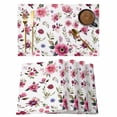 thumbnail image 1 of Spring Flowers Placemats Set of 12, Pink Wildflowers Leaf Non-Slip Place Mats Washable Table Mats for Kitchen Dining Table Decorations Indoor/Outdoor, 1 of 9