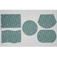 thumbnail image 1 of Spring Flowers Placemats by Penny's Needful Things (Oval - Set of 4) (Teal), 1 of 2