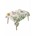 thumbnail image 1 of Spring Flowers Rectangle Tablecloth, Wild Floral Herb Botanical Waterproof & StainResistant Tablecloth, Washable Oil-proof Table Cover for Dining/Party/Wedding/Camping/Buffet 60x84 In, 1 of 9
