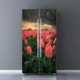 thumbnail image 1 of Spring Flowers Refrigerator Sticker Colorful Floral Decal Door Mural Poster Sticker Removable Fridge Wrap Kitchen Home Decor, 1 of 5