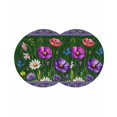 thumbnail image 1 of Spring Flowers Round 13 Inch Placemats Set of 2, Boho Botanical Budding Garden Florals HeatResistant Non Slip Place Mats for Dining Table, Wipeable Braided Kitchen Table Mats for Housewarming, 1 of 9