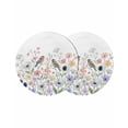 thumbnail image 1 of Spring Flowers Round 13 Inch Placemats Set of 2, Colored Birds Country Floral Leaves Botanical HeatResistant Non Slip Place Mats for Dining Table, Wipeable Braided Kitchen Table Mats for Housewarming, 1 of 9