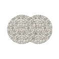thumbnail image 1 of Spring Flowers Round 13 Inch Placemats Set of 2, Farmhouse Sage Green Pastoral Floral Leaf HeatResistant Non Slip Place Mats for Dining Table, Wipeable Braided Kitchen Table Mats for Housewarming, 1 of 9