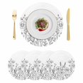 thumbnail image 1 of Spring Flowers Round 13 Inch Placemats Set of 4, Modern Simple Botanical Wildflowers Herbs HeatResistant Non Slip Place Mats for Dining Table, Wipeable Braided Kitchen Table Mats for Housewarming, 1 of 9