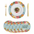 thumbnail image 1 of Spring Flowers Round 13 Inch Placemats Set of 6, Nature Botanical Wildflower Garden Plaid HeatResistant Non Slip Place Mats for Dining Table, Wipeable Braided Kitchen Table Mats for Housewarming, 1 of 9