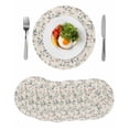thumbnail image 1 of Spring Flowers Round 15 Inch Placemats Set of 6, Blue Pink Floral Leaves Farmhouse Vintage Plants HeatResistant Non Slip Place Mats for Dining Table, Wipeable Kitchen Table Mats for Housewarming, 1 of 9