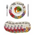 thumbnail image 1 of Spring Flowers Round 15 Inch Placemats Set of 6, Farmhouse Vintage Country Colorful Floral HeatResistant Non Slip Place Mats for Dining Table, Wipeable Braided Kitchen Table Mats for Housewarming, 1 of 9