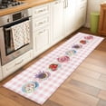 thumbnail image 1 of Spring Flowers Runner Rugs 2x6 ft Daisy Roses Purple Lavender Strawberries Pink Plaid Washable Hallway Rugs Non-Slip Floor Mats Absorbent Carpet Bedside Runners for Bedroom Kitchen Bathroom Laundry, 1 of 9