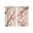 thumbnail image 1 of Spring Flowers Sheer Curtains 54 Inch Length 2 Panels Set for Living Room/Bedroom, Country Pink Peach Blossoms Botanical Floral Kitchen Curtains Grommet Curtains Window Treatments 42"x54"x2, 1 of 7