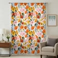 thumbnail image 1 of Spring Flowers Sheer Curtains 63 Inches Long, Floral Daisy Poppy Plants Rustic Light Filering Curtains, Breathable Simi Curtain Privacy Drapes for Living Room Bedroom Lightweight Window Treatment, 1 of 9