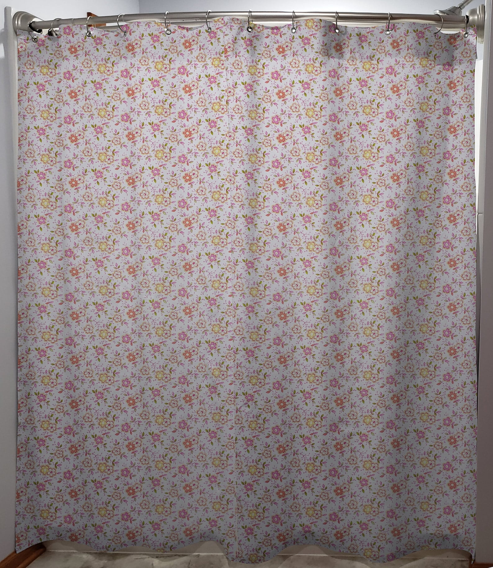 Spring Flowers Shower Curtain by Penny's Needful Things (Pink