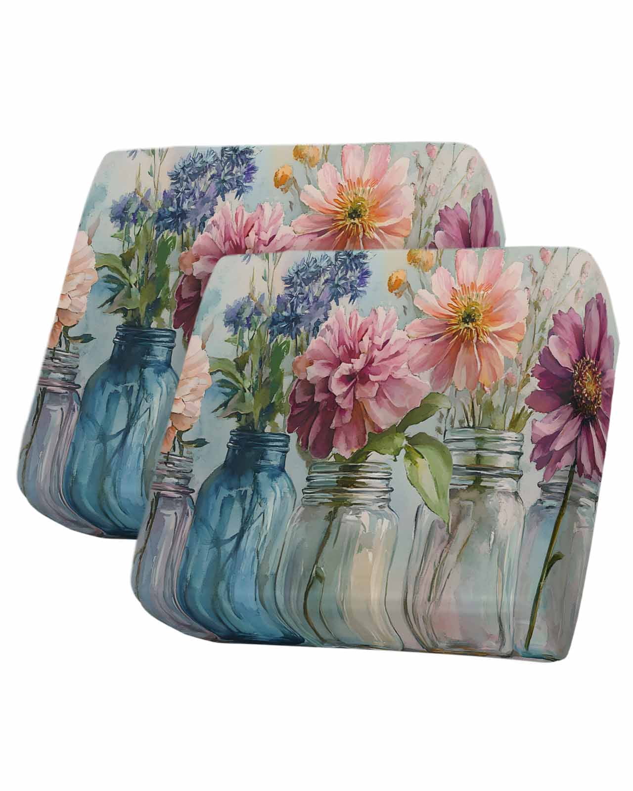 Spring Flowers Sofa Couch Cushion Covers Washable, Removable ...