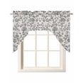 thumbnail image 1 of Spring Flowers Swag Valances for Windows, Small Curtains Drapes, Farmhouse Grey-blue Pastoral Floral Leaf Kitchen Window Curtains Over Sink Window Treatment Valance for Bedroom/Bathroom 56"x36", 1 of 5