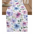 thumbnail image 1 of Spring Flowers Table Runner 108 Inches, Country Watercolor Nature Wild Plants Bed Runner Dresser Scarves Tabletop for Indoor Outdoor Parties/Ceremony/Banquet, 13"x 108", 1 of 8