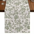 thumbnail image 1 of Spring Flowers Table Runner 72 Inches Long,Farmhouse Sage Green Pastoral Floral Leaf Cotton Linen Table Runners Dresser Scarves,Fabric Tabletop Scarf Furniture Cover for Home Dinner Party 13"x72", 1 of 9