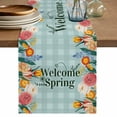 thumbnail image 1 of Spring Flowers Table Runner 72 Inches, Nature Botanical Wildflower Garden Plaid Bed Runner Dresser Scarves Tabletop for Indoor Outdoor Parties/Ceremony/Banquet, 14" x 72", 1 of 9
