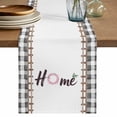 thumbnail image 1 of Spring Flowers Table Runner 72 Inches, Watercolor Floral Leaf Black Plaid Bed Runner Dresser Scarves Tabletop for Indoor Outdoor Parties/Ceremony/Banquet, 14" x 72", 1 of 8